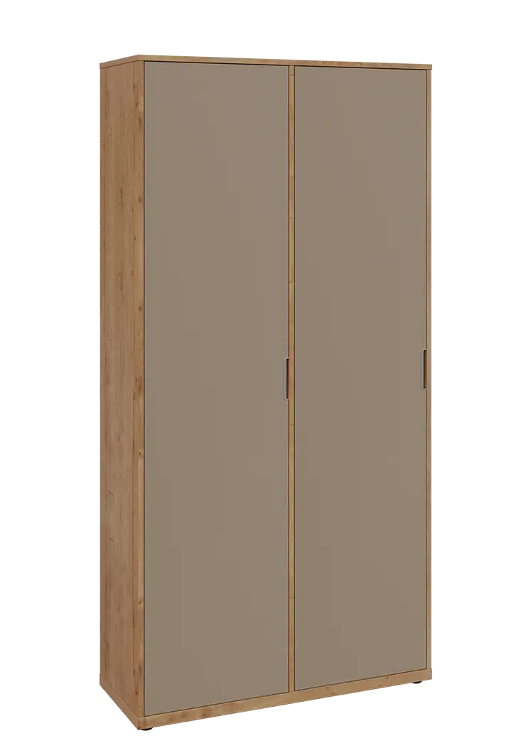 KSR6-81 L skříň šatní, 2x výsuvné ramínko, 2053x1022x400 mm, provedení levé, dub lite/latte